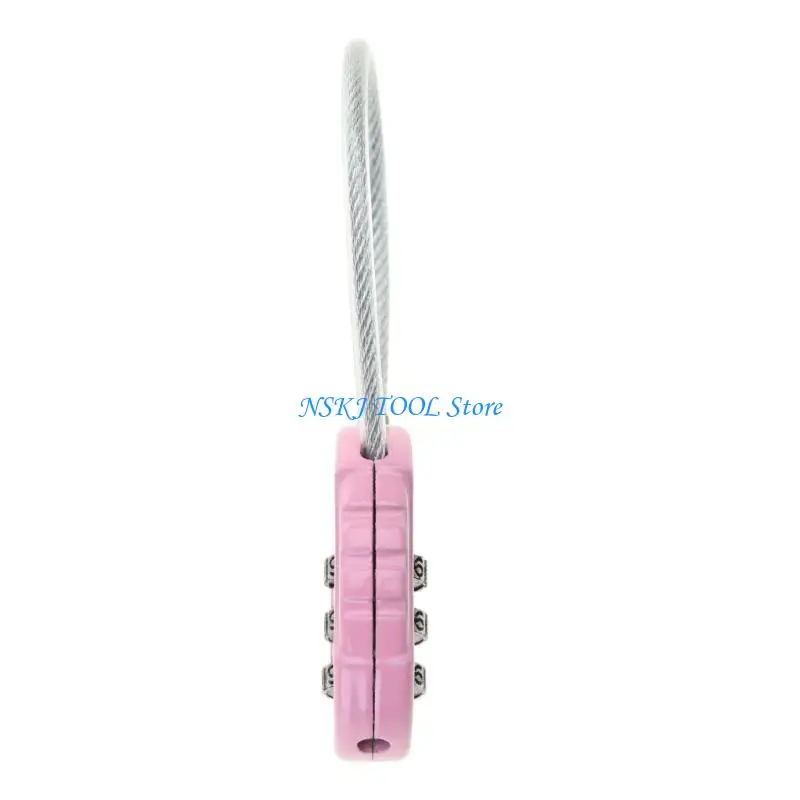

L8RC Zinc Alloy Cable Padlock Small Password Lock Set Your Own Combination Lock