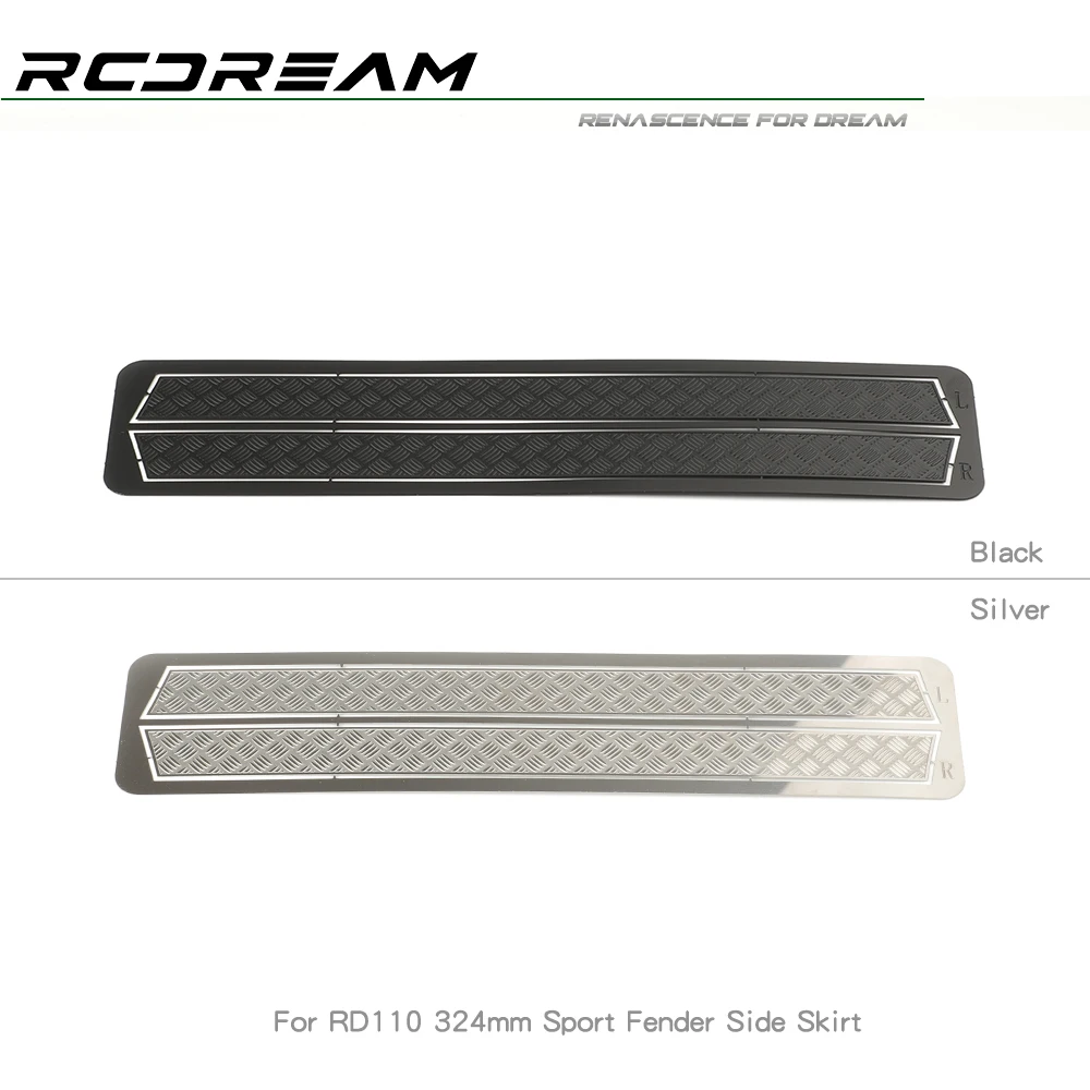 RCDream Stainless Steel Decorative Sheet for RD110 324mm Body Skirt Border Fender Upgrade Option Parts