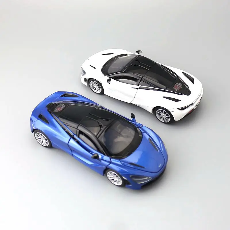 1/32 McLaren ของเล่นซูเปอร์คาร์720S สำหรับเด็กโมเดลขนาดเล็ก Jkm แบบดึงข้างหลังและมีไฟสะสมของขวัญสำหรับเด็กผู้ชาย