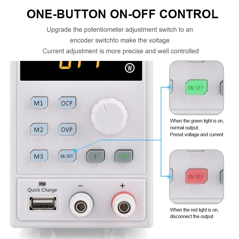 Low Ripple Low Noise HD-Bildschirm mit Smart Cooling Fan voll überlastet Schutz Lock-Modus USB-Schnell ladestrom versorgung