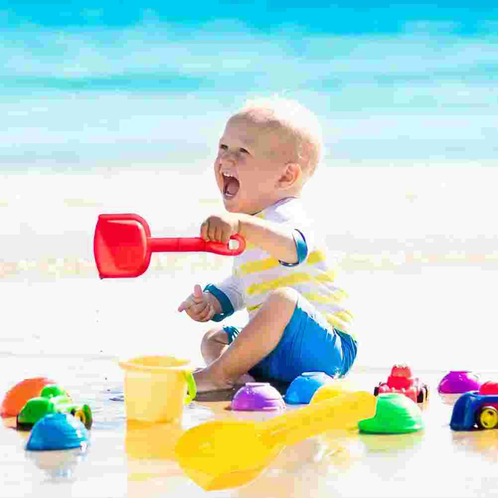 Ensemble de plage, jouets d'extérieur pour enfants, jeu de sable, cuillère en plastique pour bébé, 4 pièces