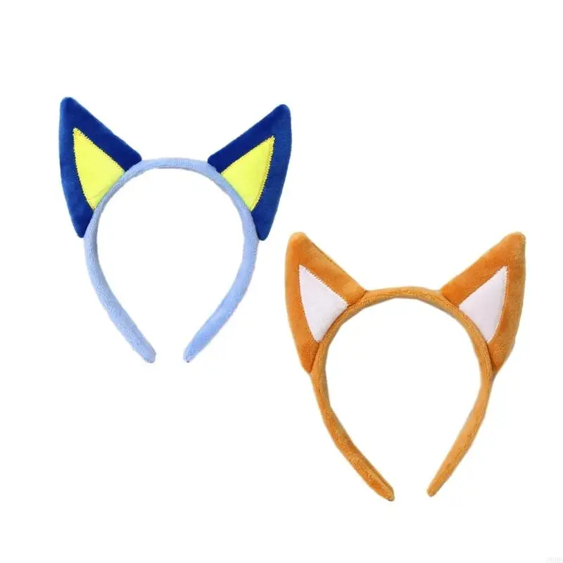 

652F Cosplay Anime Character Headband Elastic Dog Ear Hair Hoop Plush Headpiece Christmas Masquerade Party Headband