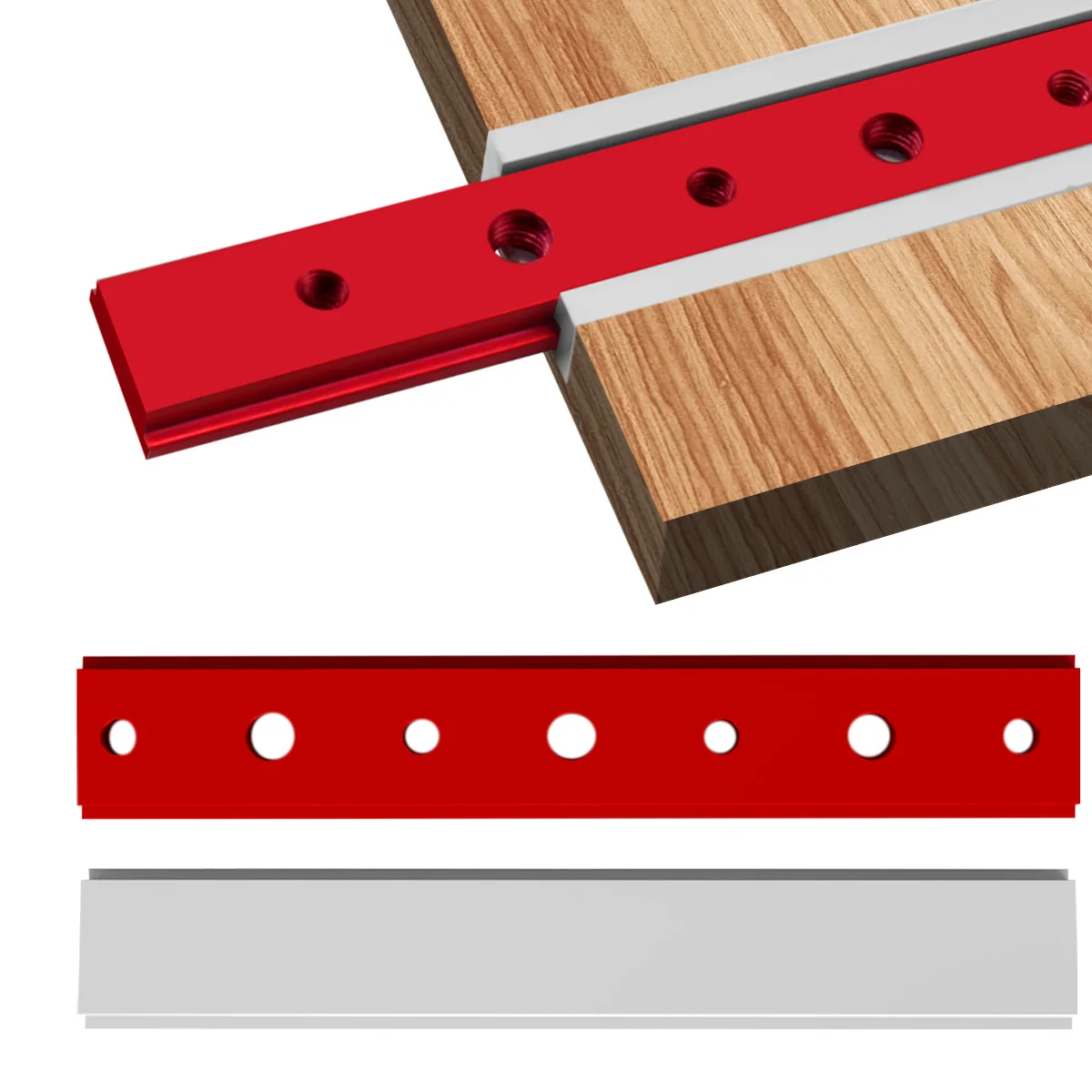 200MM T-track T-Slider Bar Miter Fixture Woodworking, T-Slot Miter Track Jig,Aluminum T Slot Miter Sliding Bar M6 M8 Slide Slab