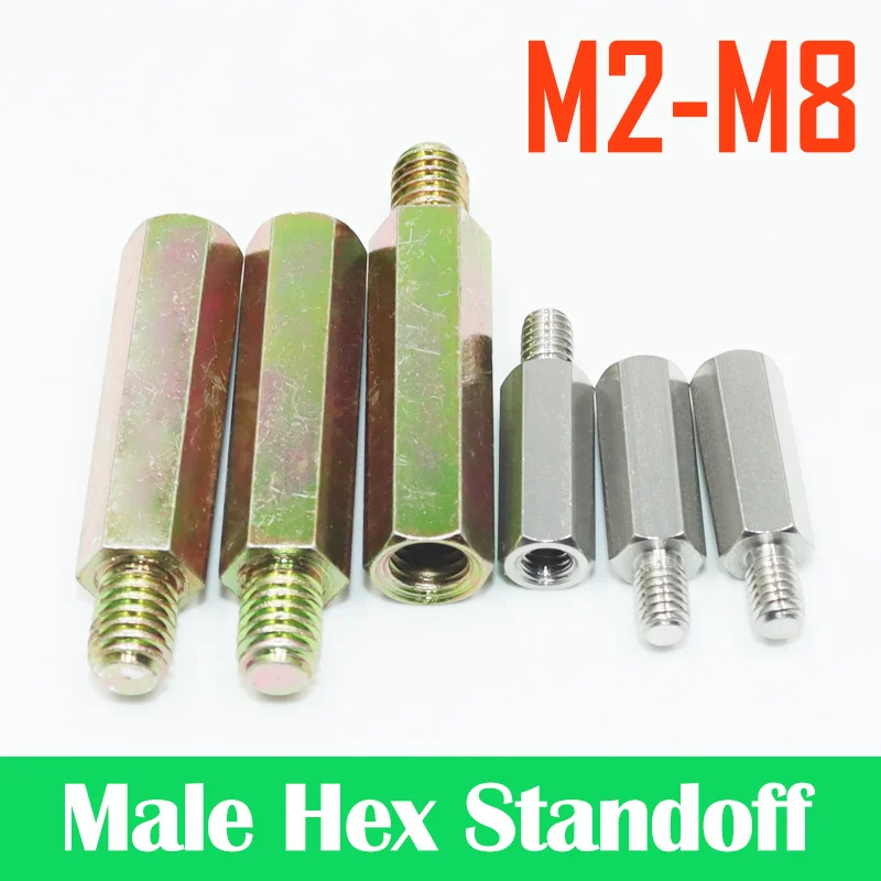 Hex Standoff Motherboard Rack Stud Mount Spacer Screw Column Nickel-plated Laptop Bolt M2 M3 M4 M5 M6 M8 for PCB Circuit Board