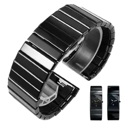 Premium-Grade Ceramic Watchband Suitable For Rado Black Diamond Ceramic Wristwatch MenWome Replacement Chain Accessories 27 35mm