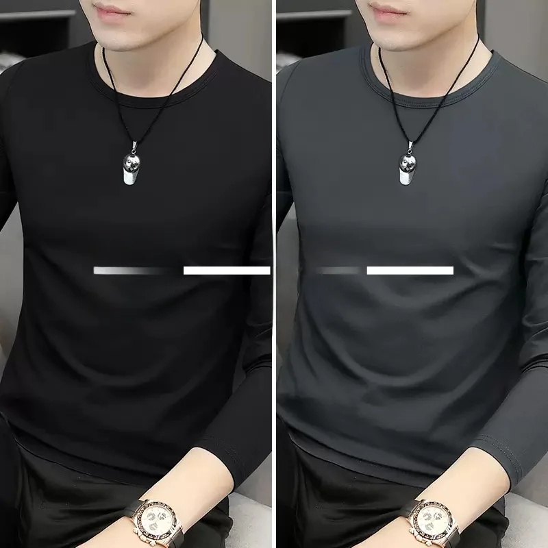 

Мужская футболка Pure Color Modal Long Sve, хлопковая толстовка, базовый слой Faion Urban Sle Sport Theme, всесезонные цвета