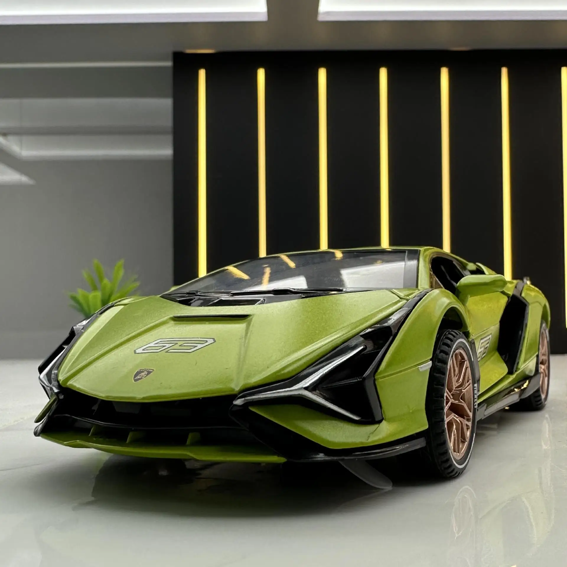 Modello di auto sportiva 1:32 Rambo Lightning Track Auto sportiva Suono e luce, Modello giocattolo Regalo per bambini Ornamento da tavolo