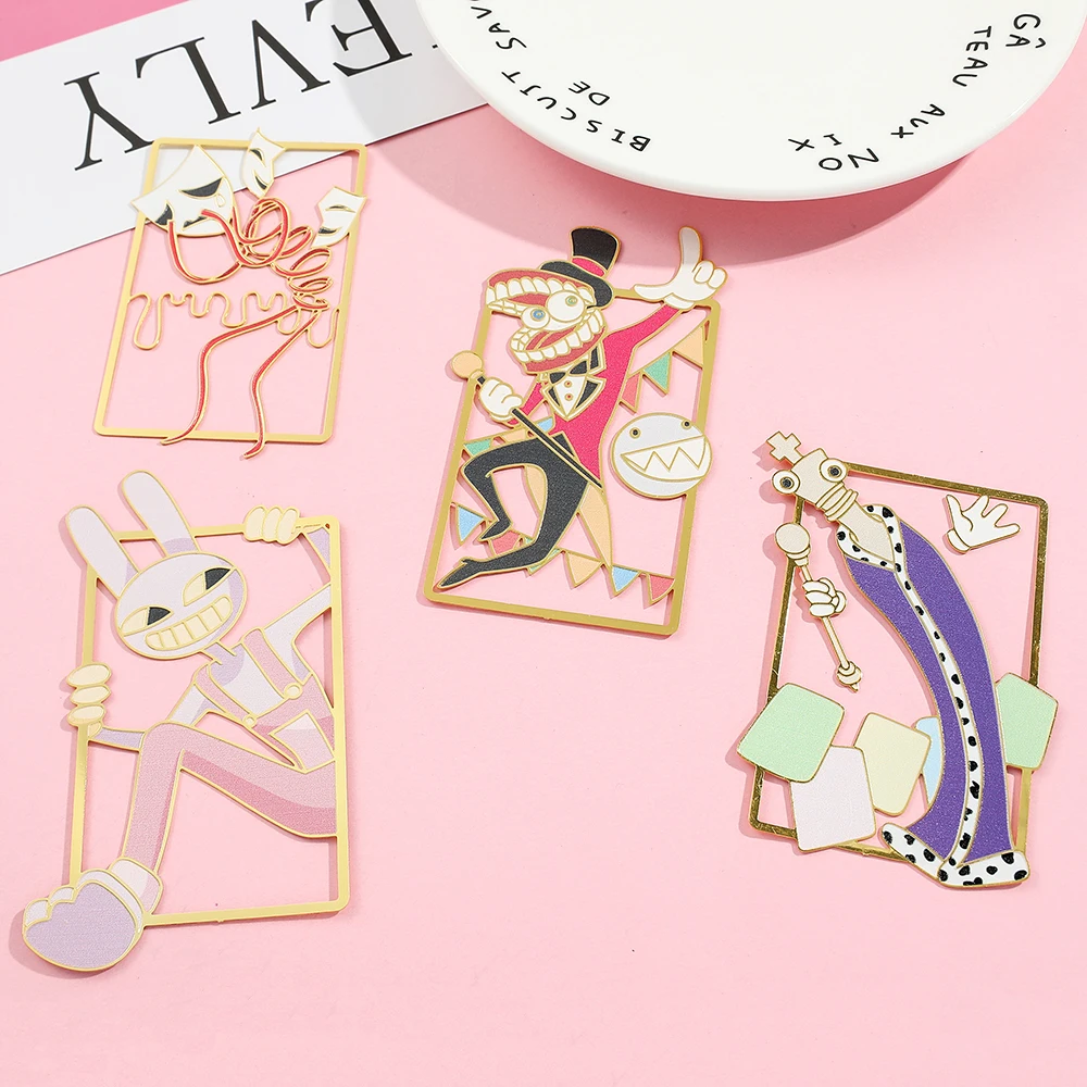 The Amazing Digital Circus Metal Bookmarks Cartoon and Anime Lovers Reading Accessories Birthday Gifts for Family and Friends