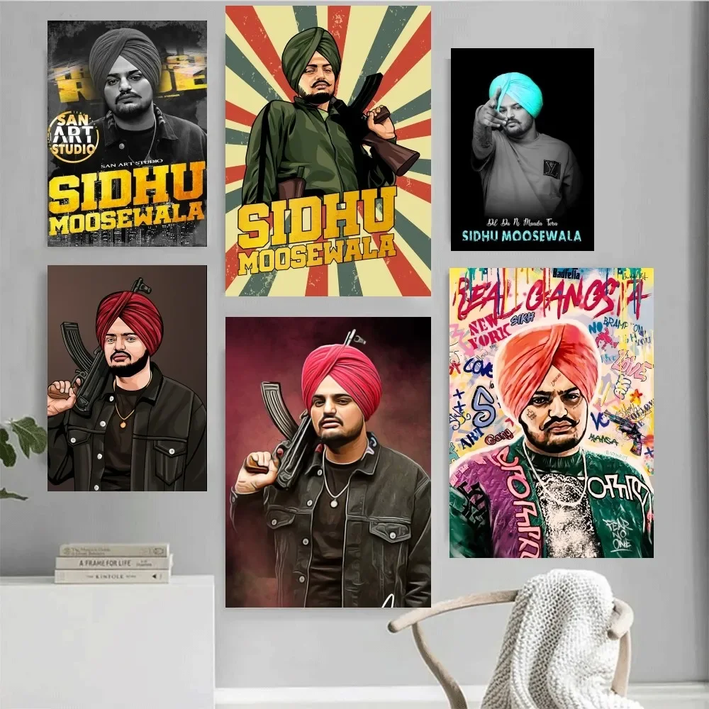 Sidhu Moose Wala Singer Poster Home Office Wall Bedroom Living Room Kitchen Decoration Painting