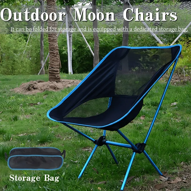 Portable Foldable Chair, Multifunctional Outdoor Seat for Camping Fishing Beach