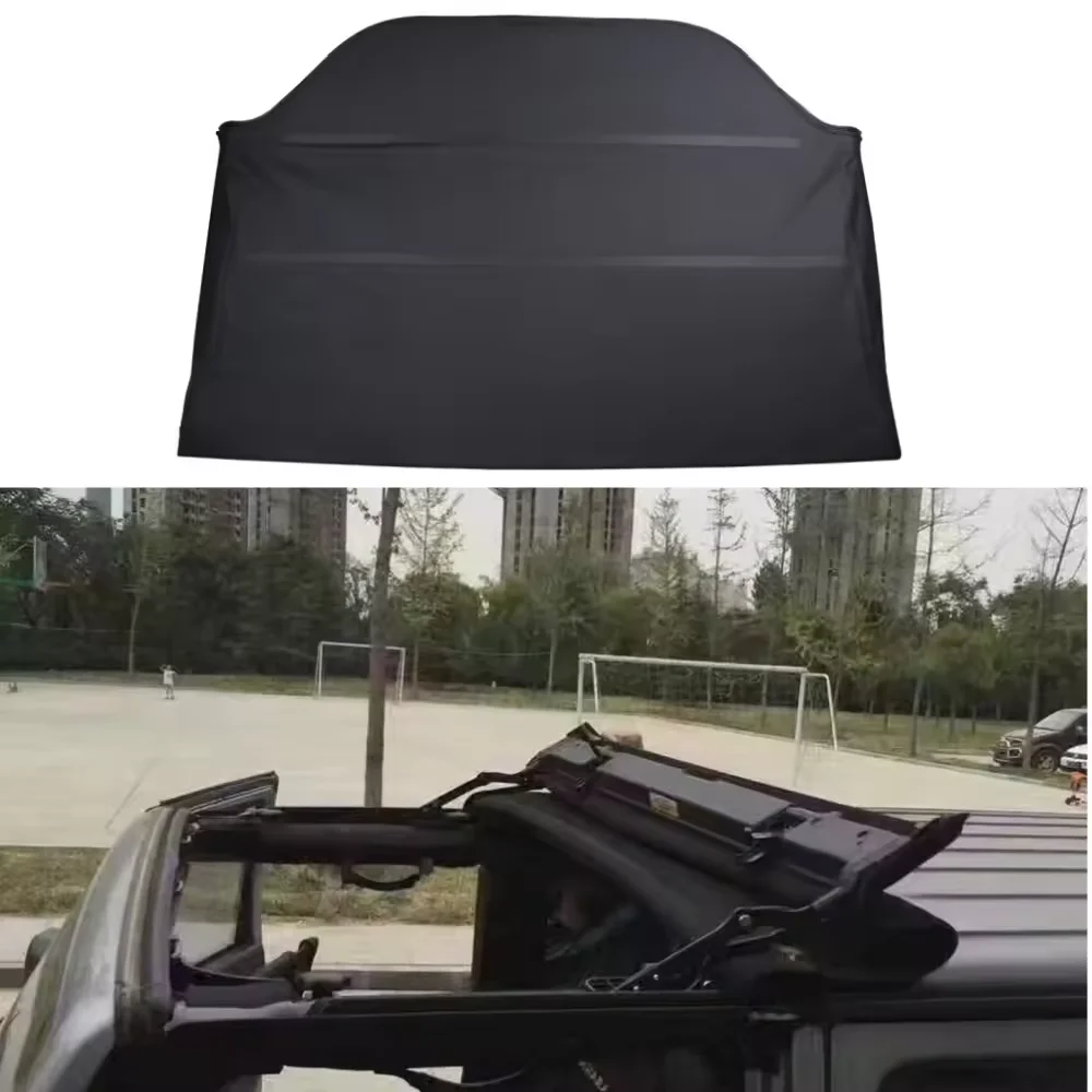 Car Soft Top Ceiling Canvas Push Pull Sunroof Rain Heat Insulation For Jeep Wrangler JK 2007-2017 K009