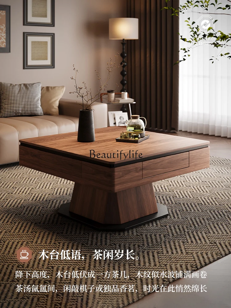 

01Lifting mahjong table living room, household automatic solid mahjong machine coffee dining table integrated multi-function