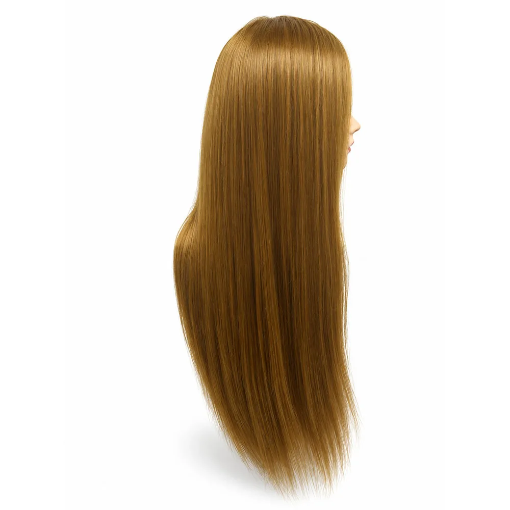 Mannequin Head with Synthetic Hair Cosmetology Manikin Head Idea for Braiding Styling & Play