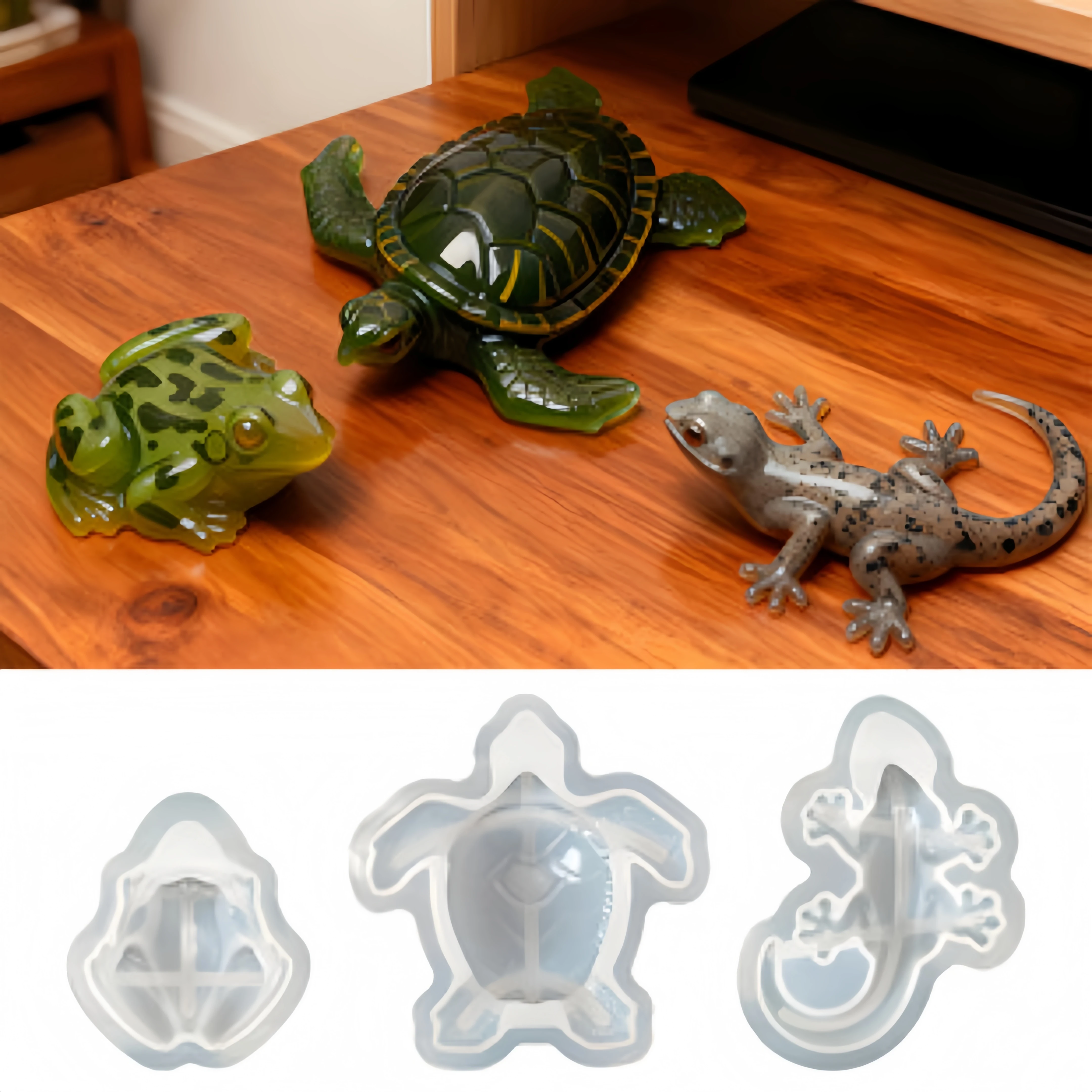

Reptile Silicone Mold - Turtle, Lizard & Frog Resin Casting Mold for DIY Animal Figurines & Ornaments