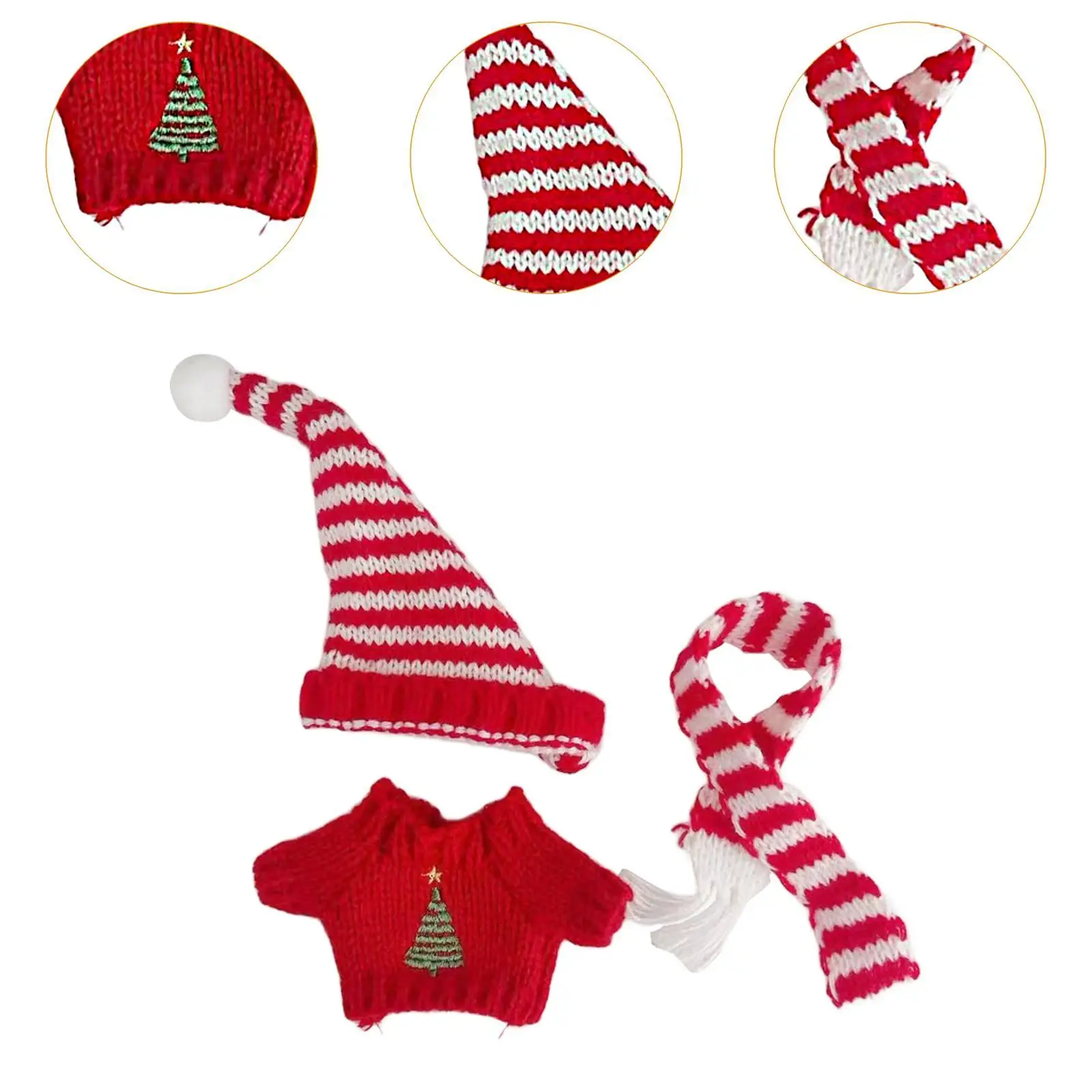 Pull de Noël beurre avec chapeau et écharpe pour enfants, pendentif décoration dos, tenues pour 6.69 po, mode