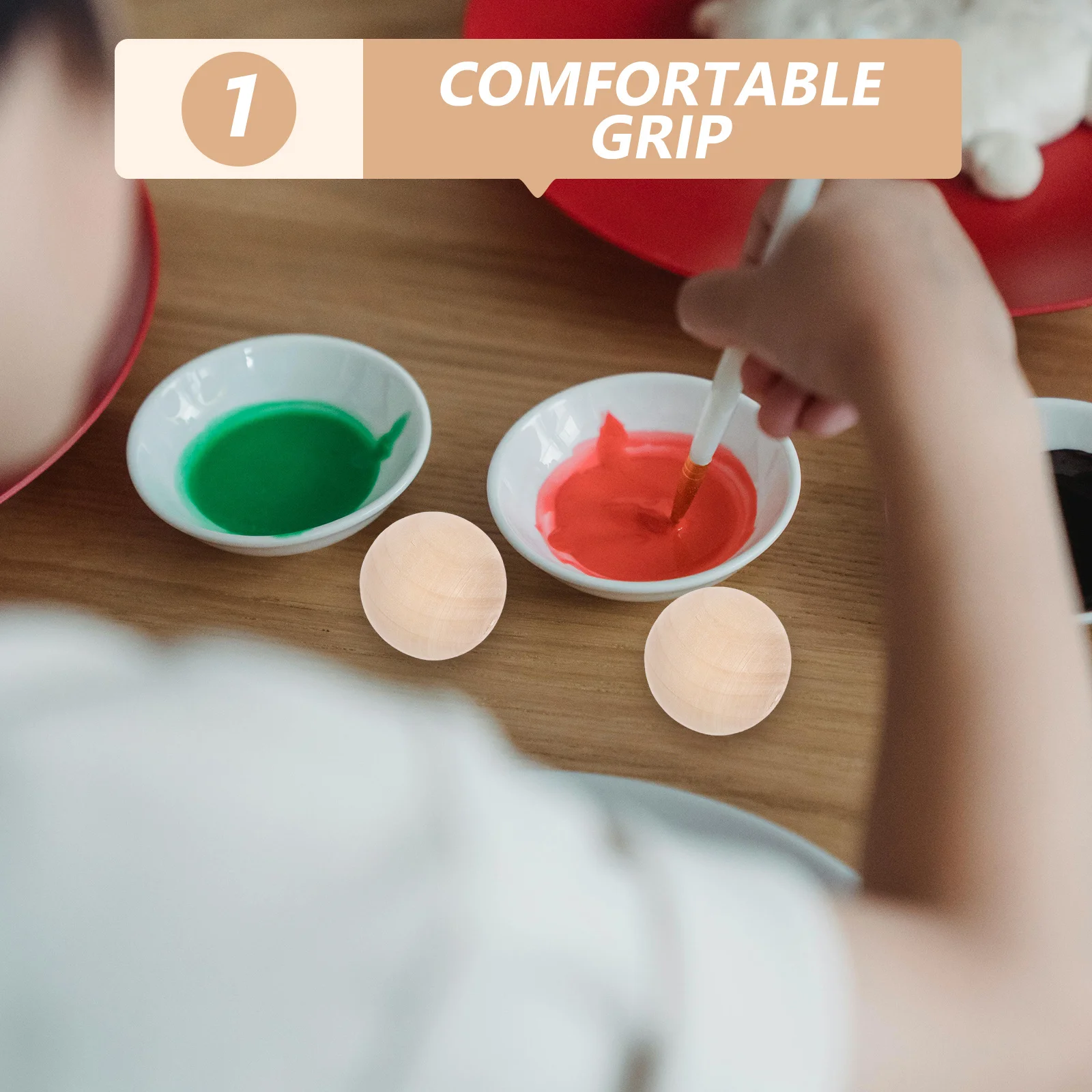 

10Pcs Natural Lotus Wood Round Ball Beads 40mm Solid Color Simple Wooden Beads DIY Jewelry Making Craft Accessories