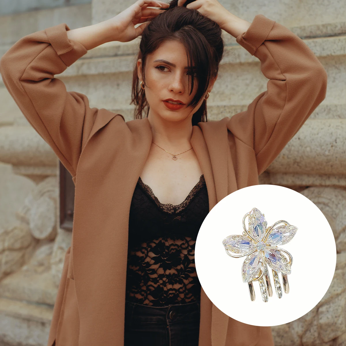 

3pcs Flower Claw Hair Clasp Ornament Clips Hairstyle Accessories Women Jaw Clasp Small Hair Tool