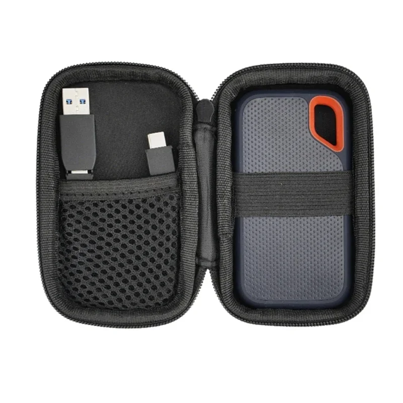 

EVA Hard Carrying Small Hard Holder for E60 SSD Package Portable Protective Hard Bags with Inner Elastic Strap