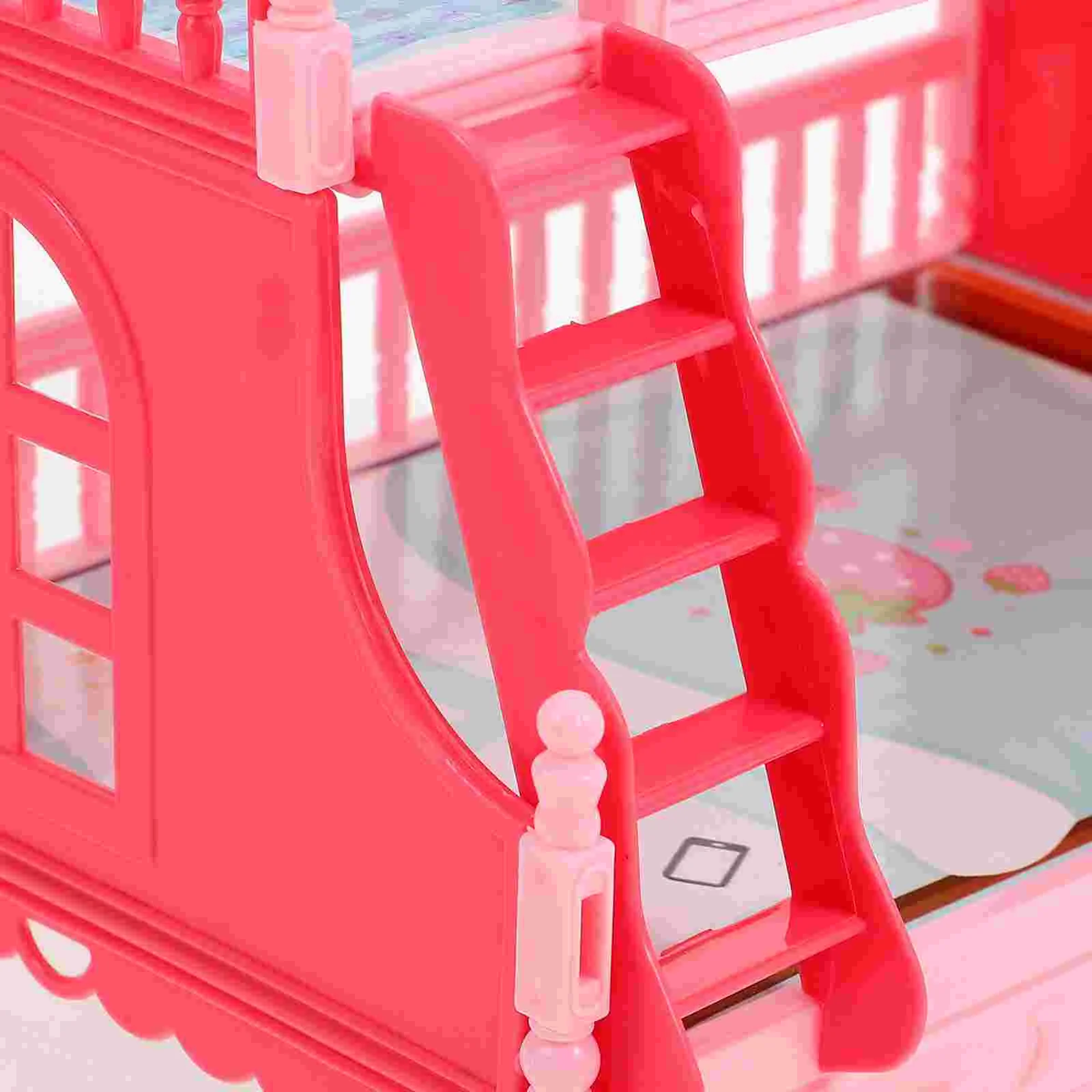 Bunk Bed Set House Mini Prop Furniture Model Miniature Twin Beds Toy Bedroom Props Decorations