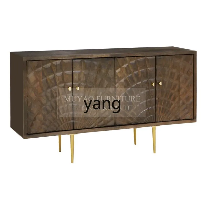 

LMMAmerican Style Solid Wood Carved Entrance Cabinet Modern Minimalist Storage Shoe Cabinet