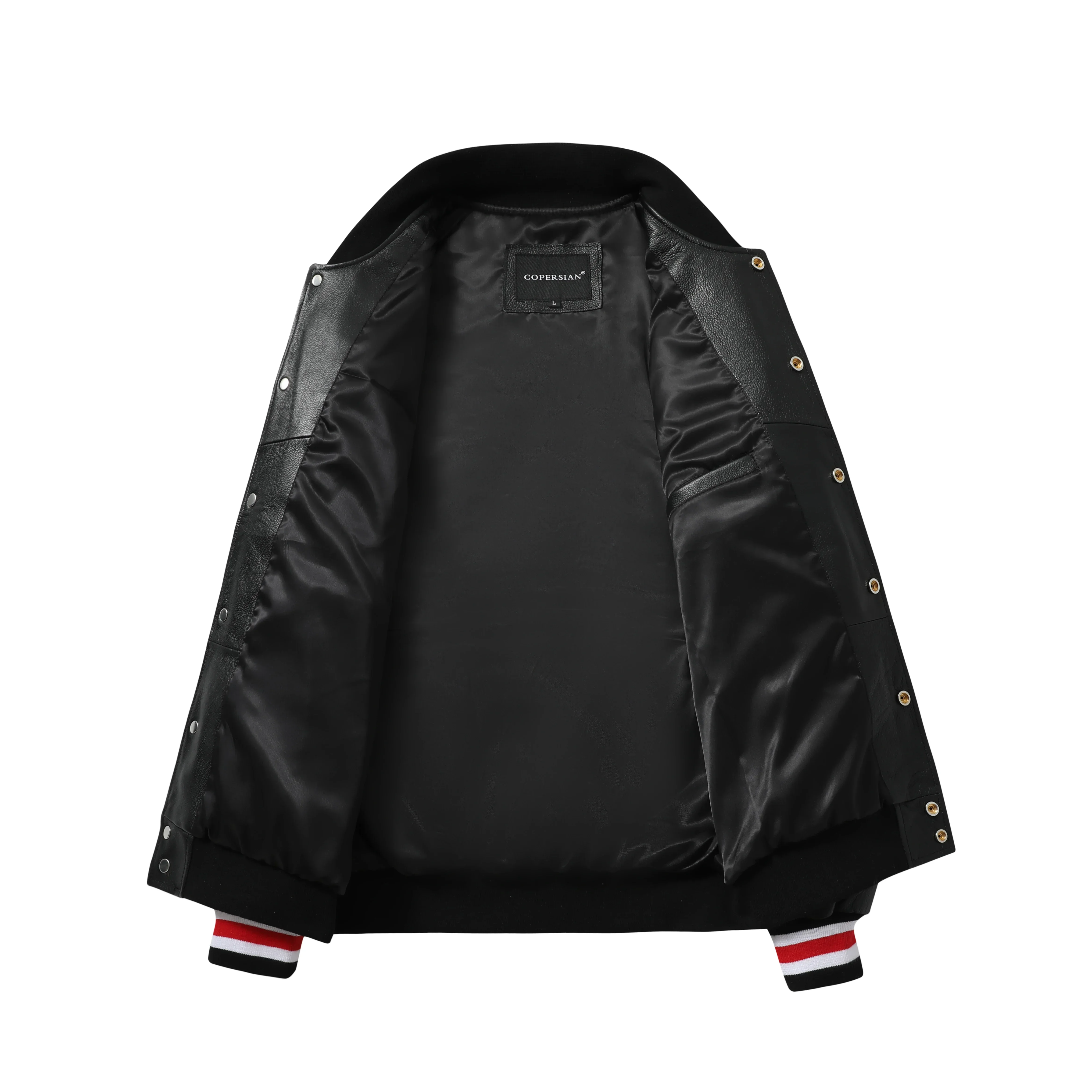 Новая мужская кожаная куртка из мягкой телячьей кожи с несколькими этикетками и вышивкой, короткий мотоциклетный топ с воротником-стойкой, черный