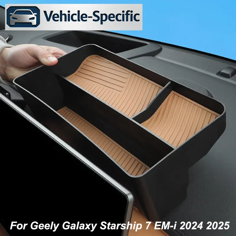 

For Geely Galaxy Starship 7 EM-i 2024 2025 Center Console Screen Storage Box Storage Rack Interior Modification Accessories