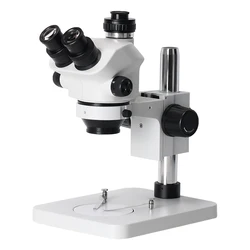 Simul Focal Zoom 7X 50X Stereo Microscope Trinocular Microscope for Phone PCB Soldering Microelectronics Watch Jewelry Repair