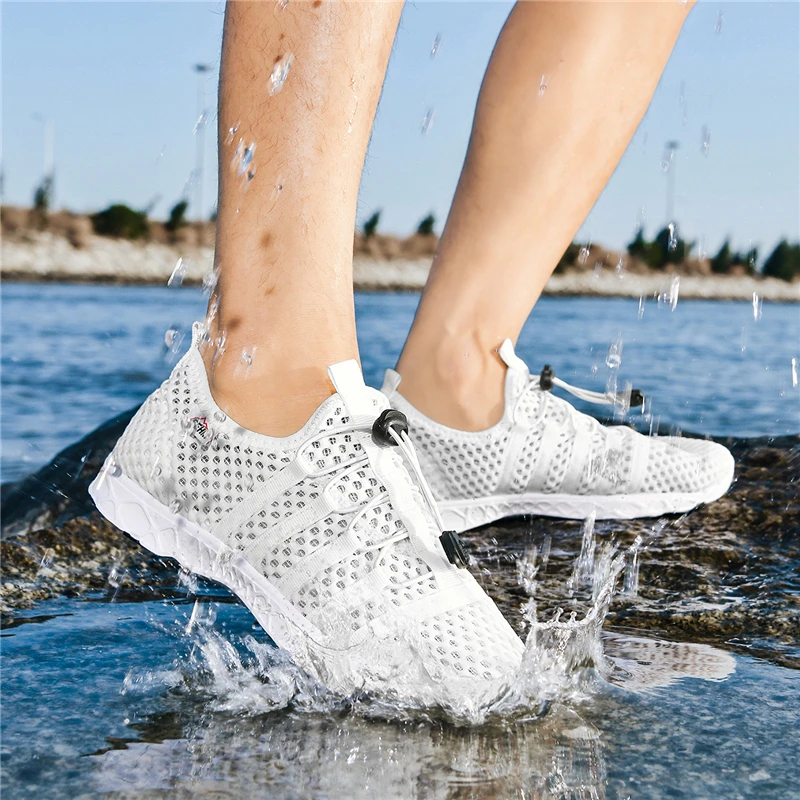 Men's Mesh Breathable Casual Shoes, Outdoor Beach Water Shoes, Lightweight Suixi Shoes image 3