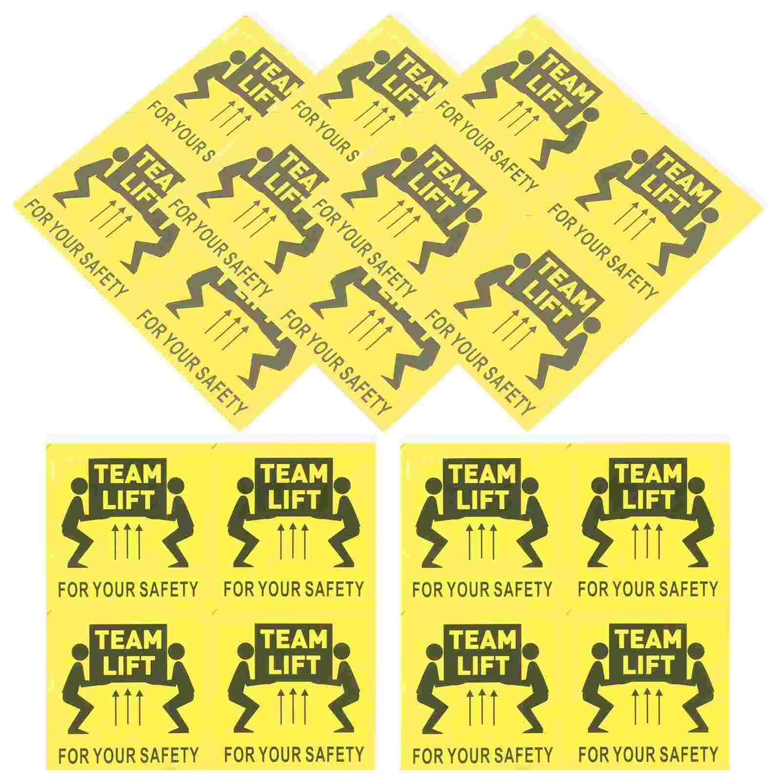100 Pcs Overweight Sticker Logistics Dispenser Label Stickers Pallet Rack Post Protectors Warning Decals Heavy Object