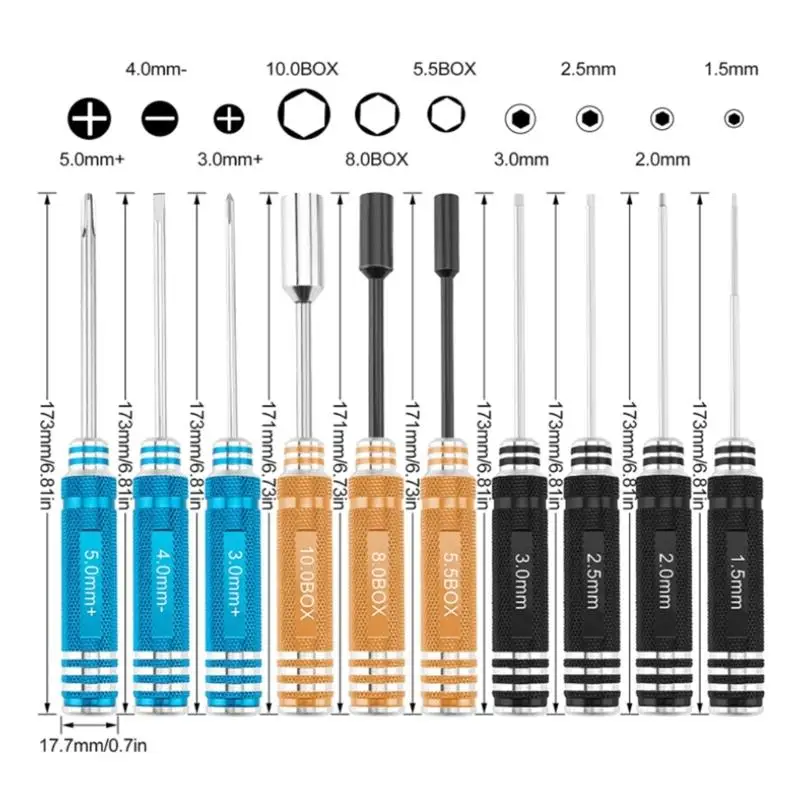 Bright Color Solid Hexagonal Wrench With Convenient Case For DIY Enthusiasts D2RD