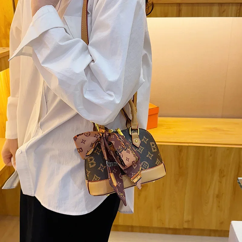 Borsa a conchiglia da donna popolare del 2025: borsa a tracolla alla moda con stampe alla moda, sofisticata ed elegante