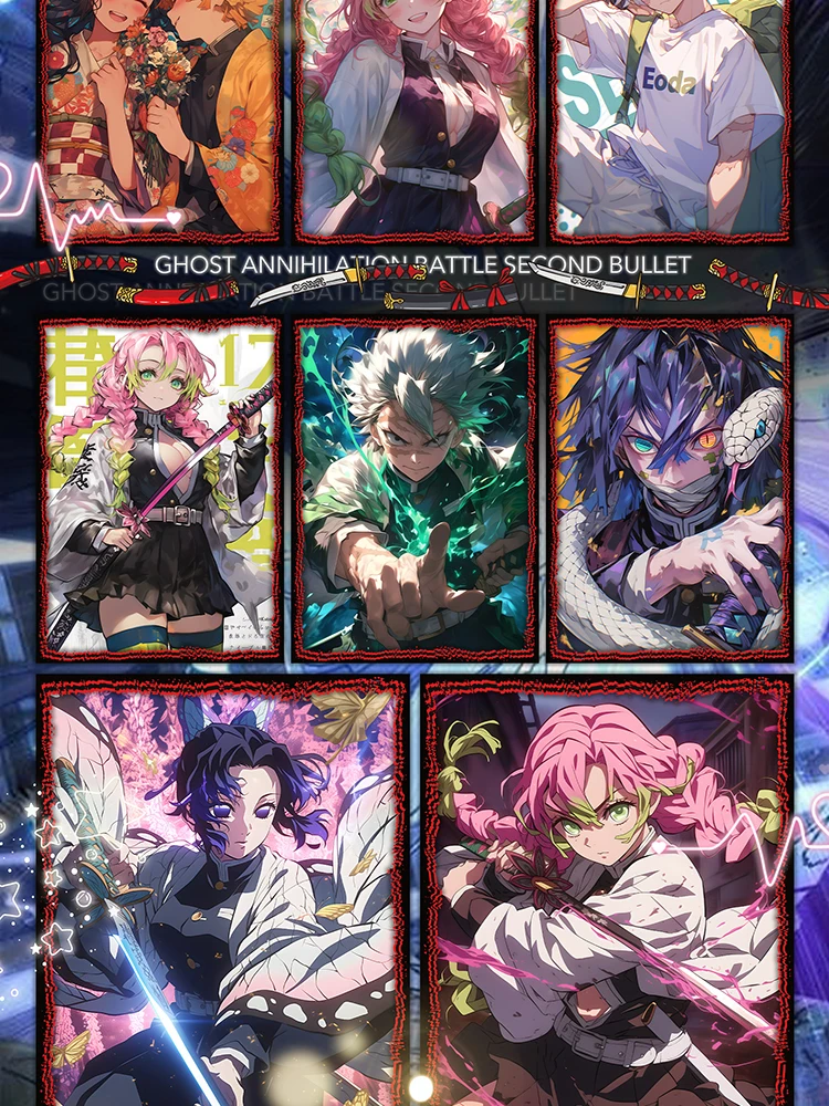 „Demon Slayer: trzecia” karta kolekcjonerska B5” japońskie anime Kimetsu No Yaiba pudełko wzmacniające karty Tcg zabawki hobby prezenty