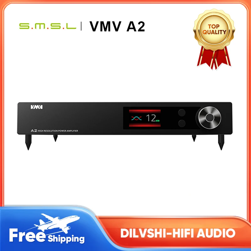 Усилитель мощности SMSL VMV A2, HIFI 32 бит, 768 кГц, DSD512, Bluetooth MAX, 200 Вт, сабвуфер 2,1, внешний звук с алюминиевым пультом дистанционного управления