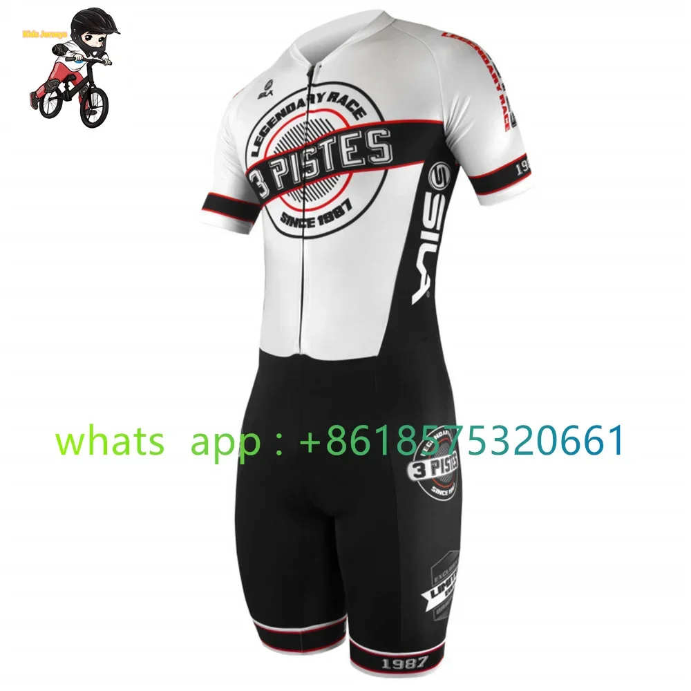 Sila Kids Cycling Skating Suit Inline Skate Speed Skating Short Sleeve Racing Set Ciclismo Children's Fast Skating Clothing 2023