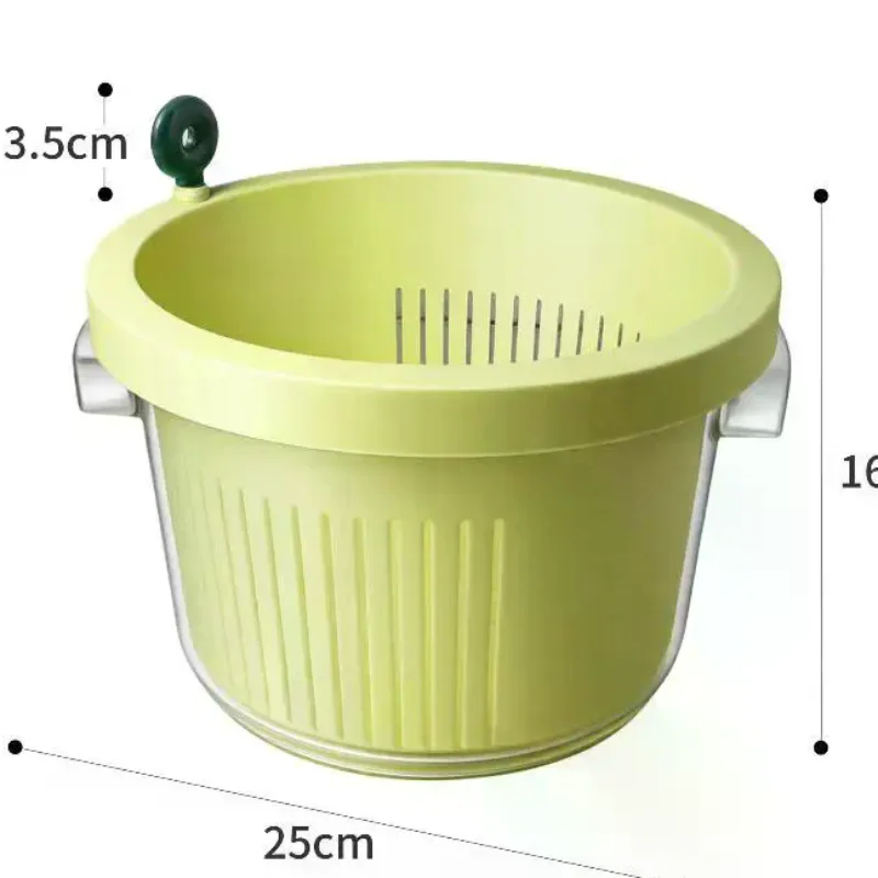 Manual Salad Spinner Food Safe Large Capacity Lettuce Washer Dryer Easy to Clean for Home Kitchen Daily Use Free Shipping