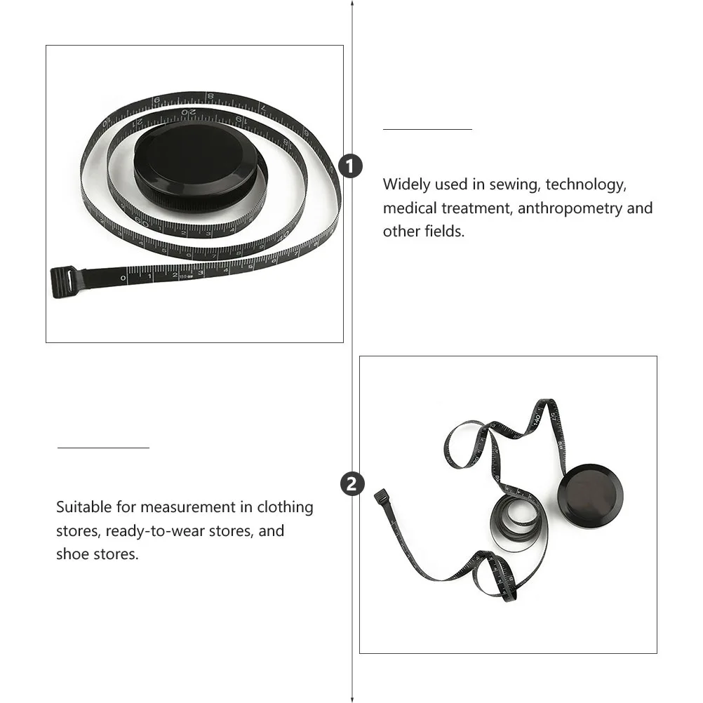 

3Pcs Pocket Size Retractable Tape Measure Smooth Pulling Measuring Ruler for Tailoring Medical and Industrial Use Lightweight