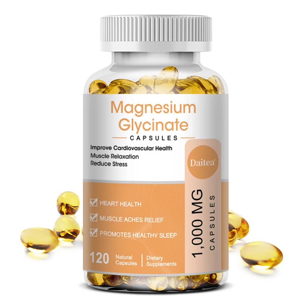 

Magnesium Glycinate Supplement with Vitamins To Support Muscle, Nerve, Bone and Energy Health and Promote Natural Sleep