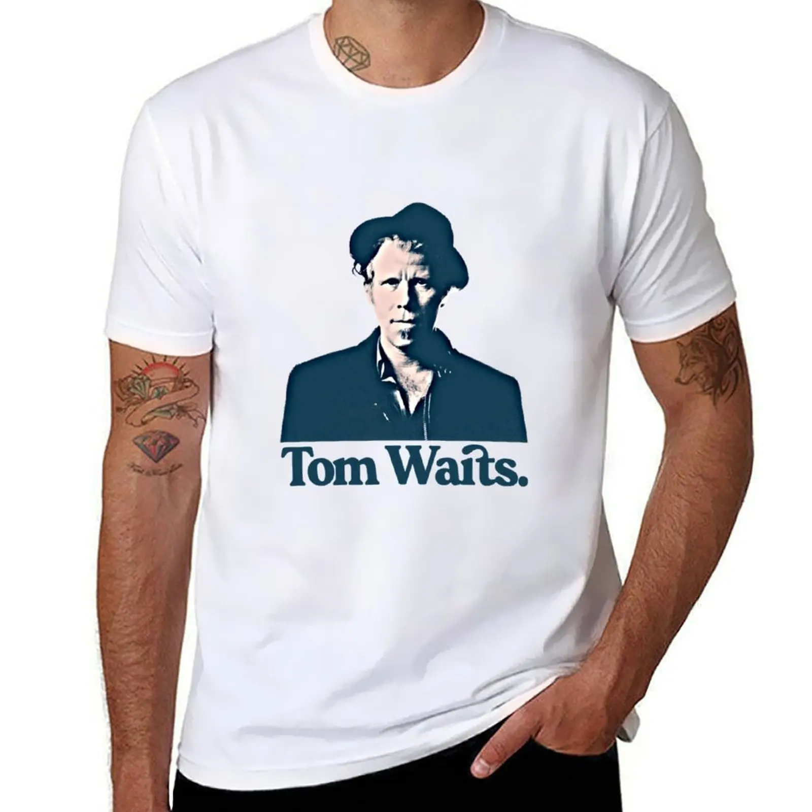 

Tom Waits T-Shirt t shirt man plain t shirt men 100% cotton luxury brand T-Shirt
