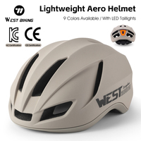 WEST BIKING Ultralight Bike Helmet Integrally-molded Outdoor Sport Cycling Helmet Men Women Adjustable Safety Cap With Taillight