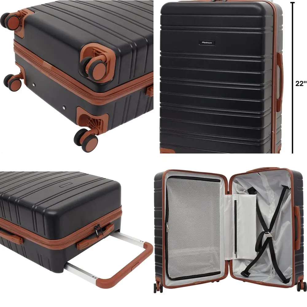 

20-дюймовый черный набор чемоданов Travelers Club, состоящий из 2 предметов с ручной кладью