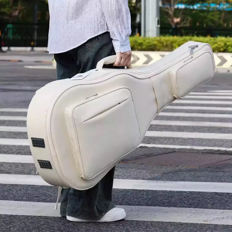 36-inch Oxford Cloth Guitar Bag Thickened Drop-proof Moisture-proof Portable Shoulders Guitar Bag Musical Instrument Accessory