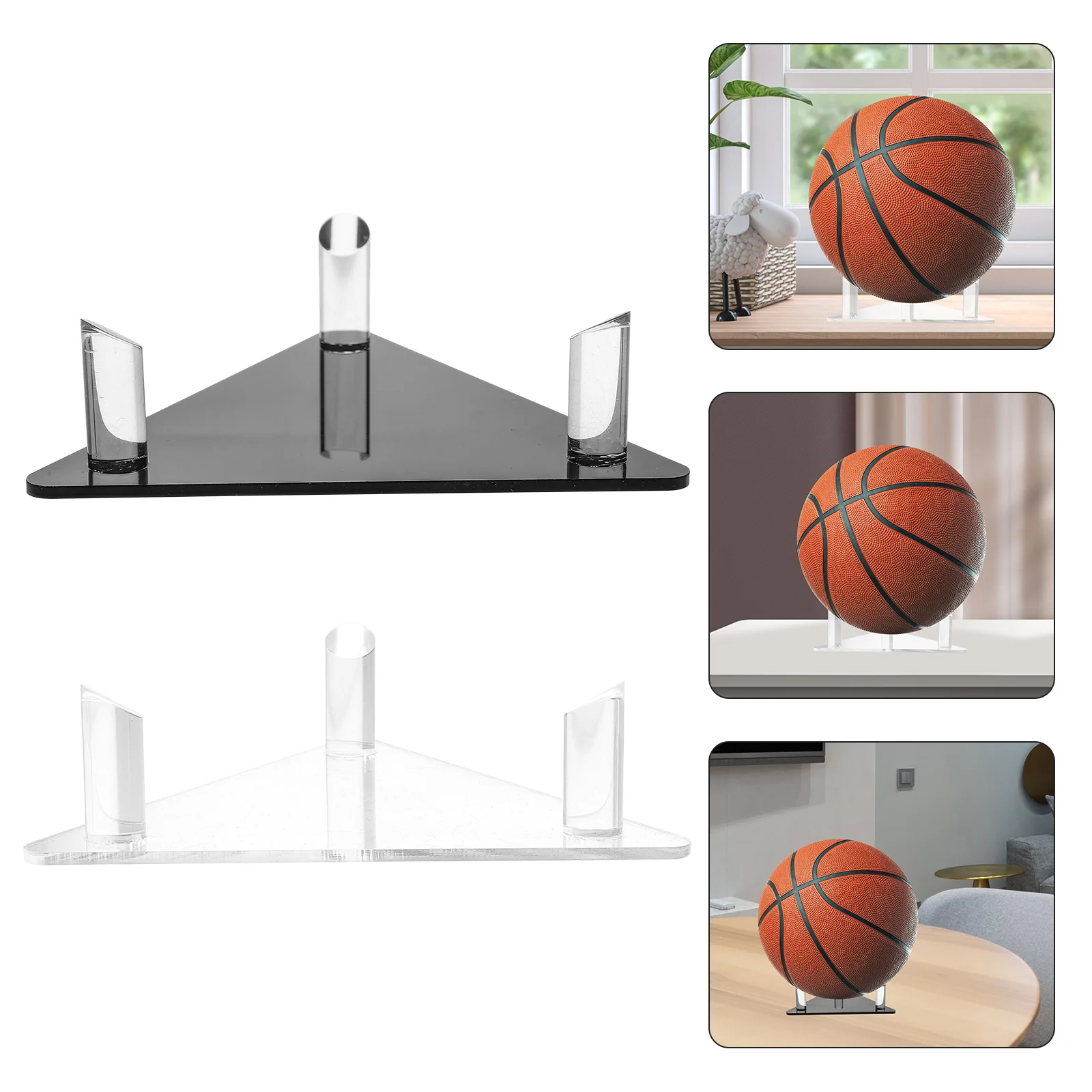 

2 Pcs Basketball Storage Display Stand Football Holder Volleyball Supports Sports Rack Hoop