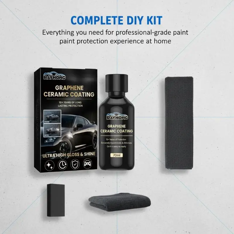 Nano Ceramic Coating Graphene Advanced Technology Super Hydrophobic Maintenance Liquid UV Glow Hydrophobic Paint Protection