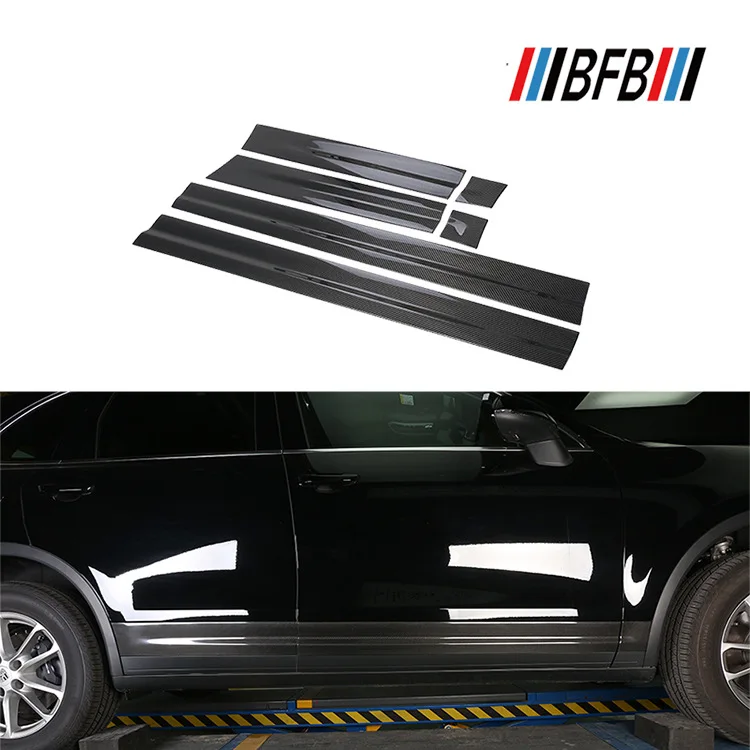 

For 14-17 Porsche Cayenne Dry Carbon Carbon Fiber Body Trim, Body Side Skirts