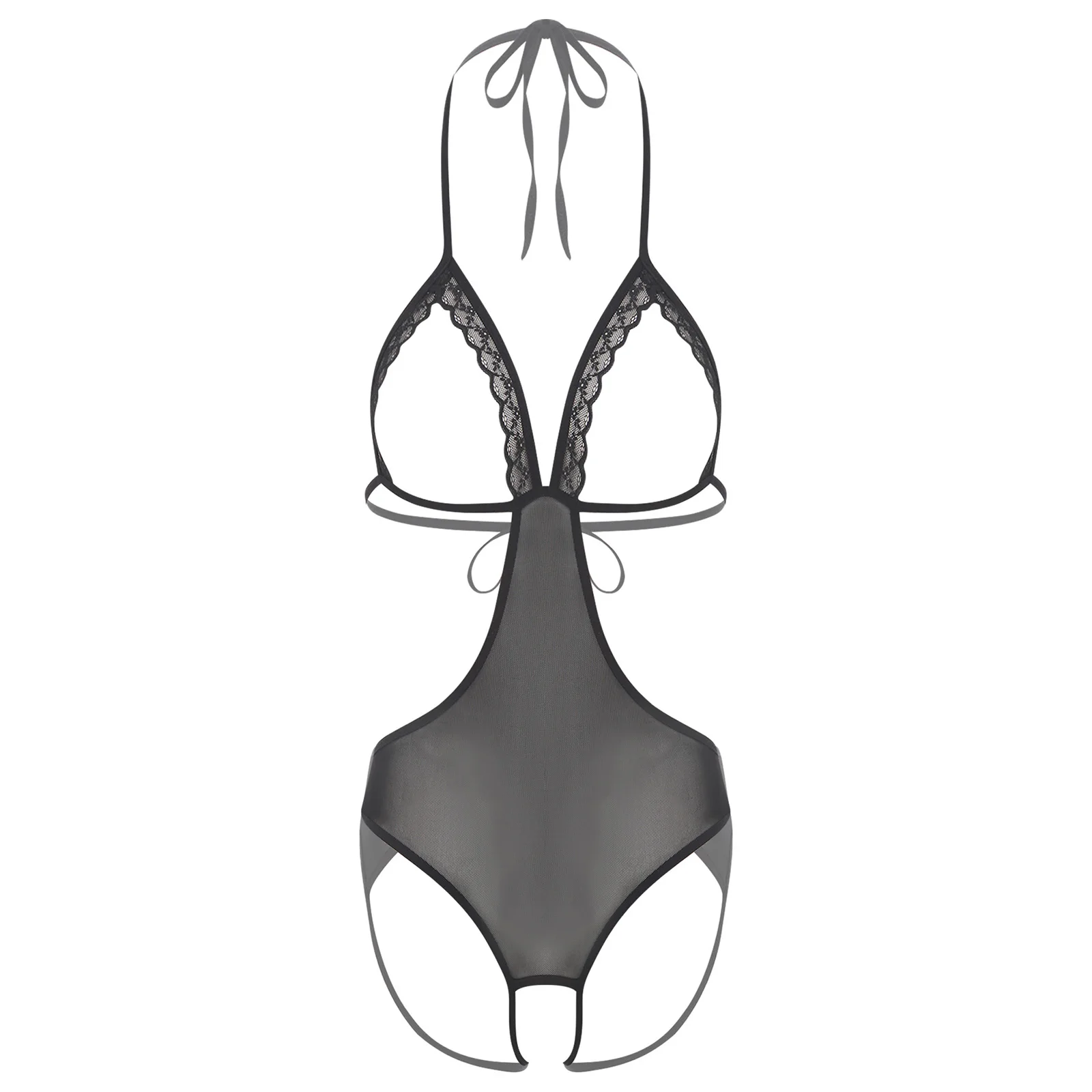 

Adult Women Sheer Mesh Teddies Breast Hollow Out Opening Butt Flaunting Bodysuits Leotard for Exotic Dating Role Play Nightwear