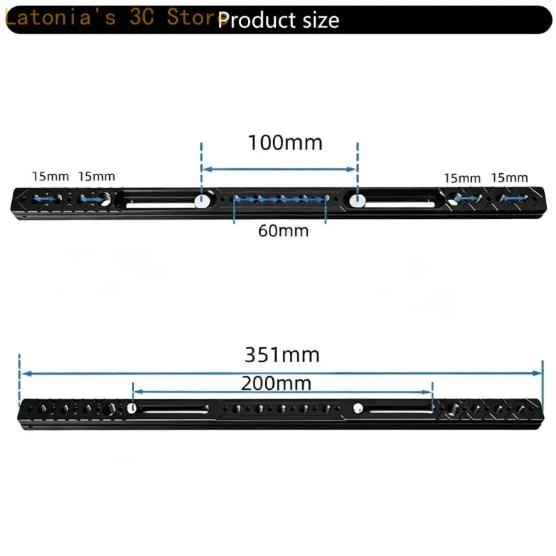 Professionelle verschiebbare Stangenhalterung für Kamera-Rig 1/4 Zoll 3/8 Zoll Gewindelöcher Knöpfe X3UB – Detail 6