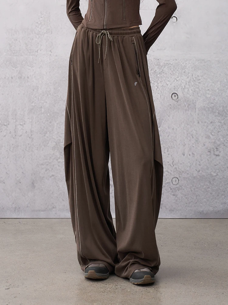 

Original Design Women's Sports Casual Pants Spring 2026 Loose Fit Asymmetrical Knife-ape Legs Straight Tube Trousers