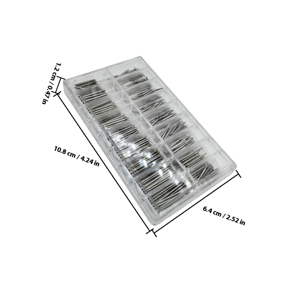 360 قطعة الأذن الربيع دبوس 6-23 مللي متر الفولاذ المقاوم للصدأ حزام (استيك) ساعة ربط الربيع القضبان مجموعة لأداة إصلاح حزام معدني وشملت