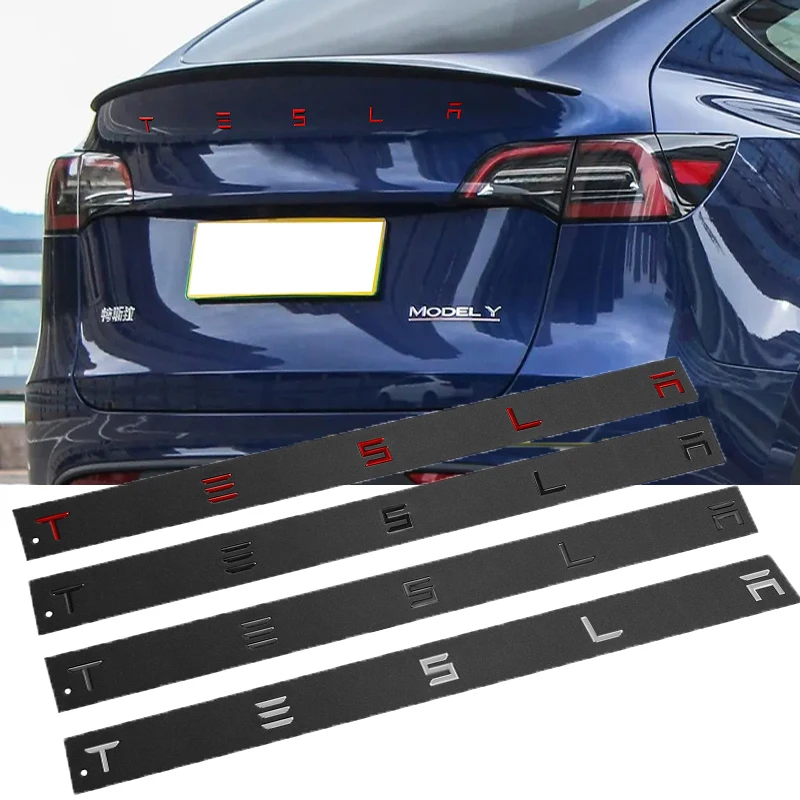 For Tesla Model 3 Model X Y S Auto Decal 3D ABS Car Emblem Styling Front Hood Rear Tailgate Trunk Decals Badge Sticker Accessory