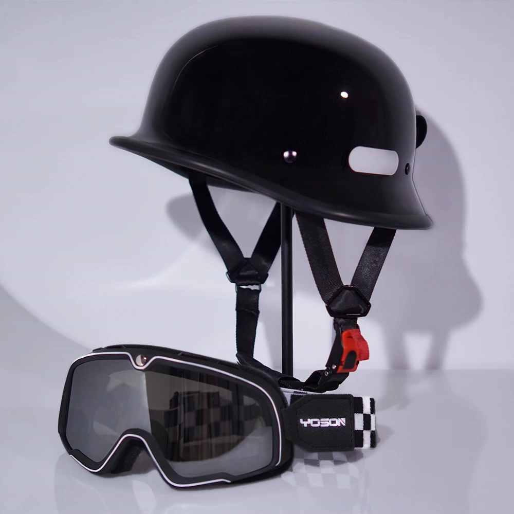 

Vintage German Soldier Helmet Motorcycle Half Helmet Summer Scooter Half Helmet Unisex Cruise Motorbike Safety Hat
